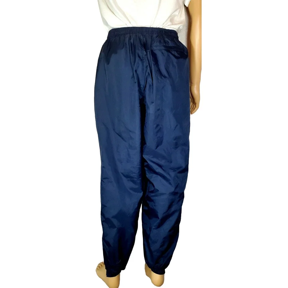 Tommy Sports Waterproof Nylon PU Coated Track Pants Zip Legs EUC Large Lined - Picture 5 of 7